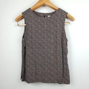 Next round neck tank top brown size small